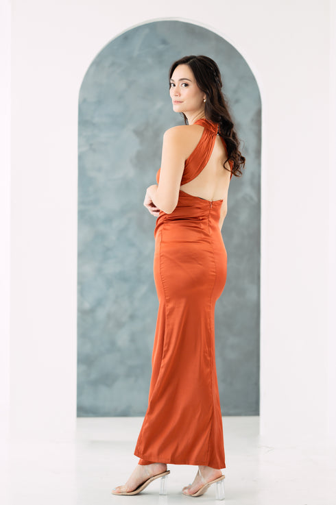 GS Party: Anna Halter/Backless Silk Maxi